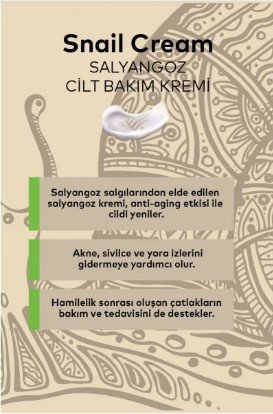salyangoz kremi arka yuz
